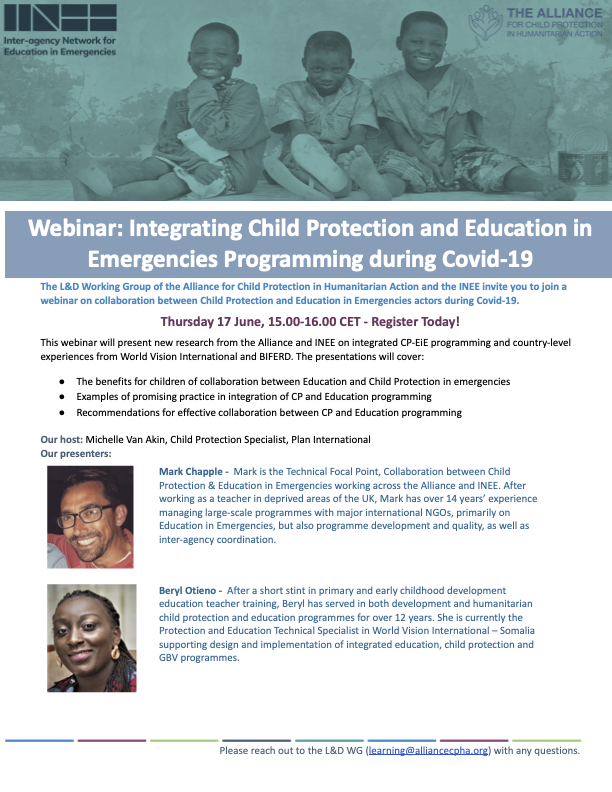 inar Integrating Child Protection and Education in Emergencies